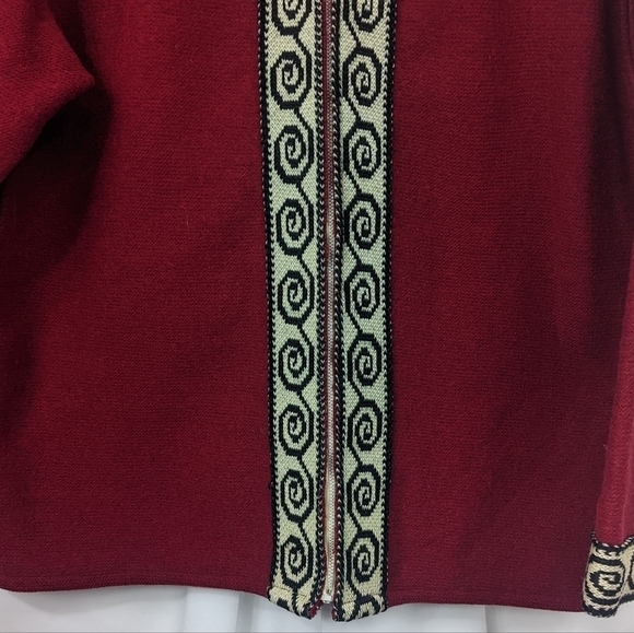 Vintage Nordic Zip Front 40s/50s Era Cardigan Sz L - Picture 5 of 14